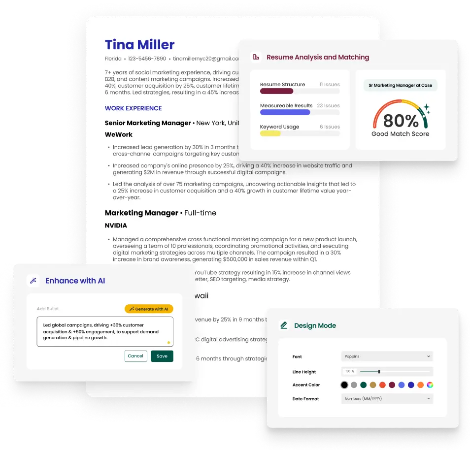 Resume builder preview